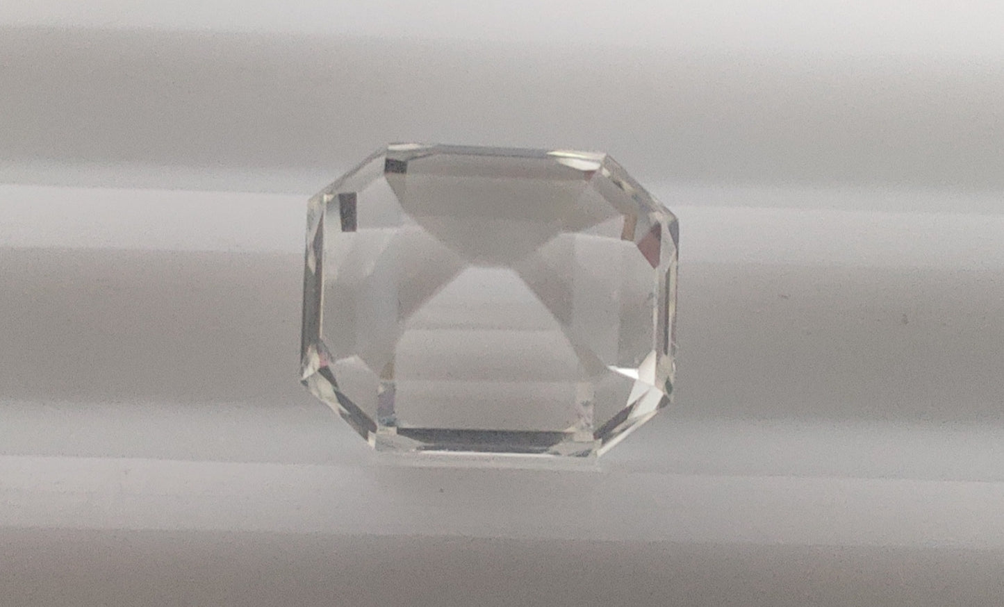 Unheated Natural White Sapphire Octagon Cut 2.14 Carats, Sri Lanka