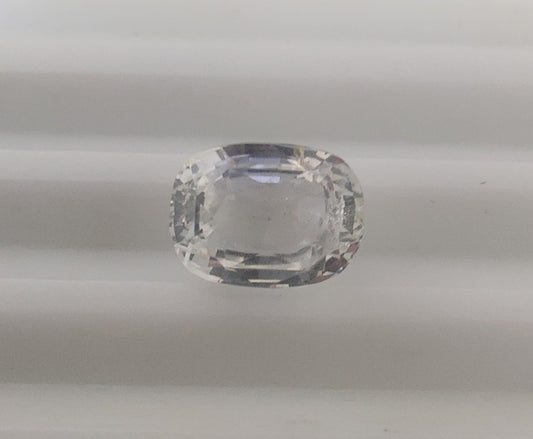 Heated Natural White Sapphire Oval Cut 2.06 Carats, Sri Lanka