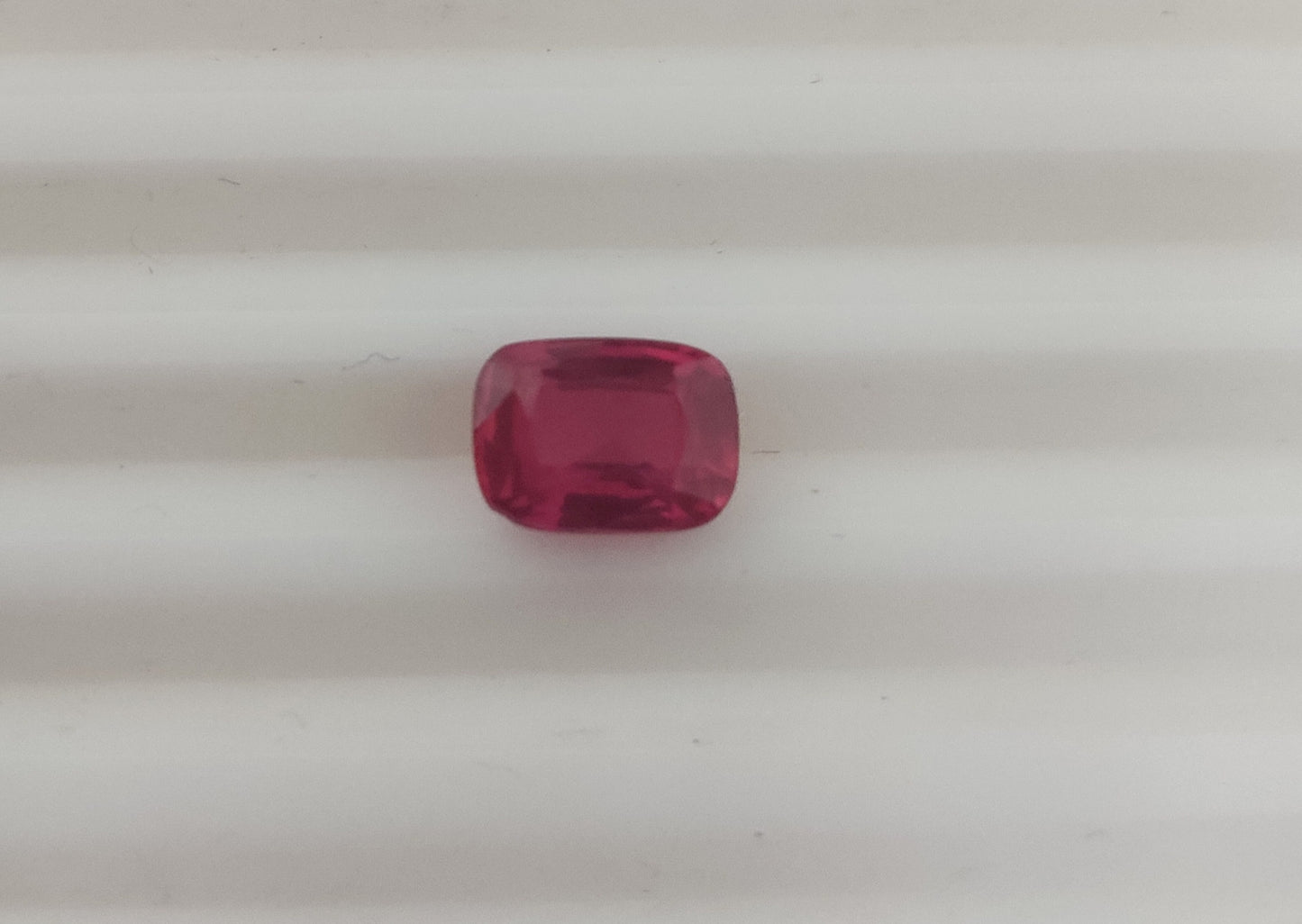 Unheated Natural Intense Red Cushion Cut 1.507 Carats, Mozambique