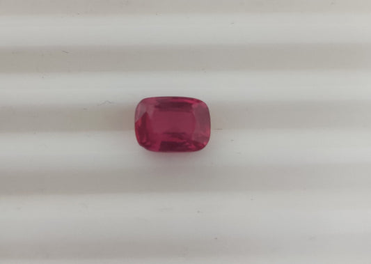 Unheated Natural Intense Red Cushion Cut 1.507 Carats, Mozambique