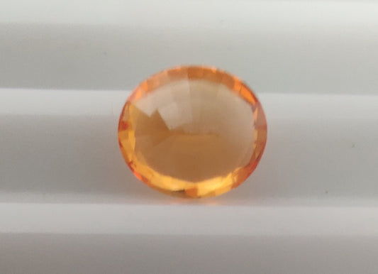Heated Natural Orange Sapphire Oval Cut 0.74 Carats, Sri Lanka