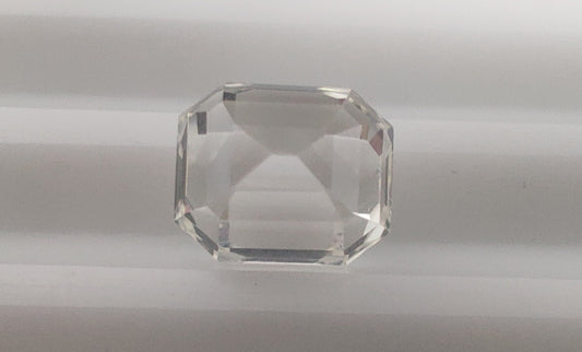 Unheated Natural White Sapphire Octagon Cut 2.14 Carats, Sri Lanka