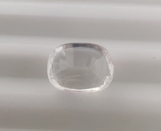 Heated Natural White Sapphire Oval Cut 2.06 Carats, Sri Lanka