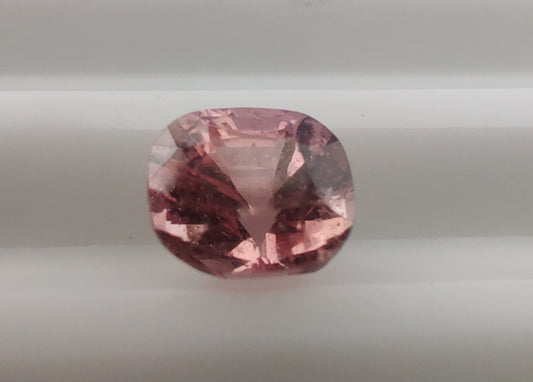 Heated Natural Pink Orange Padparadscha Cushion Cut 0.72 Carats, Sri Lanka