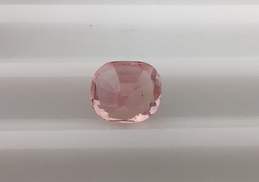 Heated Natural Pink Orange Padparadscha Cushion Cut 0.72 Carats, Sri Lanka